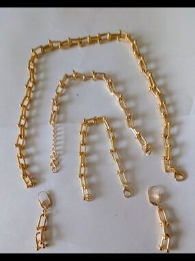 Gold Necklace Jewelry Set - Women